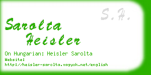 sarolta heisler business card